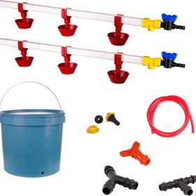 Tavpet Nipel 20 lt Depolu Yaylı Çanaklı Set 10 Tavuk Suluğu