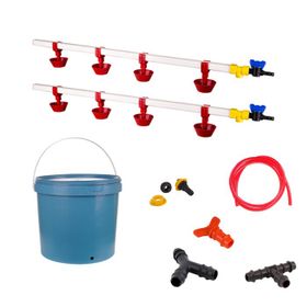 Tavpet Nipel 20 lt Depolu Yaylı Çanaklı Set 16 Tavuk Suluğu