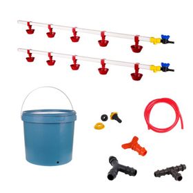 Tavpet Nipel 20 lt Depolu Yaylı Çanaklı Set 22 Tavuk Suluğu