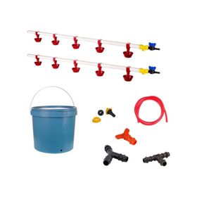 Tavpet Nipel 20 lt Depolu Yaylı Çanaklı Set 22 Tavuk Suluğu
