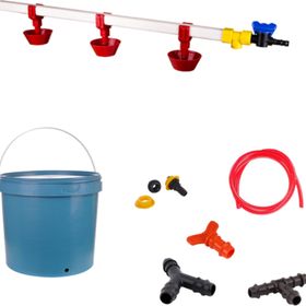 Tavpet Nipel 20 lt Depolu Yaylı Çanaklı Set 9 Tavuk Suluğu