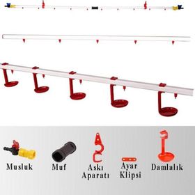 Tavpet Tek Hat 20 m Damlalıklı Nipel Suluk Sistemi