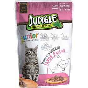 Tavuklu Jelli Jungle Pouch 100 gr Yavru Yaş Kedi Mama