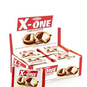 Tayaş 20 gr X-One Tartelette Sütlü Kakaolu Krema Dolgulu Kakao Kaplı Bisküvi (24 adet)