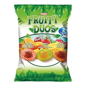 Tayaş Fruity Duos 500 gr Poşet Karışık Meyveli Sert Şeker (2 adet)