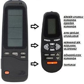 Tayfun Rc-3 Rc-4 Rc-7 York Electra Airwell Emailair Klima Kumandası
