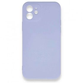 Tazador iPhone 12 Nano İçi Kadife Lila Silikon Kılıf