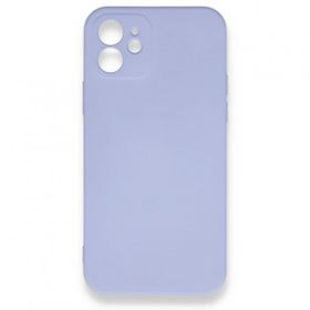 Tazador iPhone 12 Nano İçi Kadife Lila Silikon Kılıf