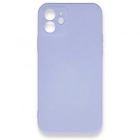 Tazador iPhone 12 Nano İçi Kadife Lila Silikon Kılıf