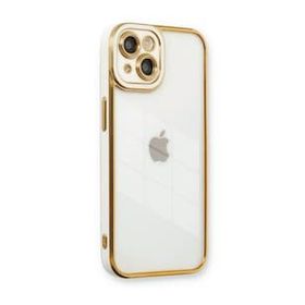 Tazador iPhone 13 Liva Lens Silikon Beyaz Kılıf
