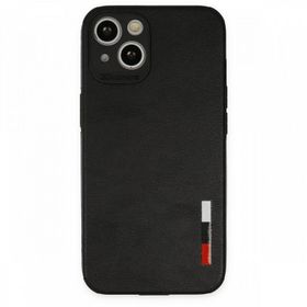 Tazador iPhone 13 Loop Deri Silikon Siyah Kılıf