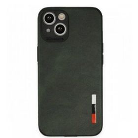 Tazador iPhone 13 Loop Deri Silikon Yeşil Kılıf