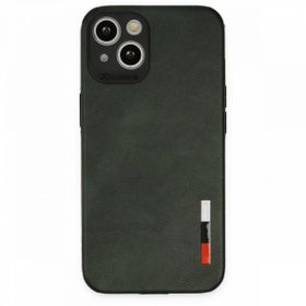 Tazador iPhone 13 Loop Deri Silikon Yeşil Kılıf