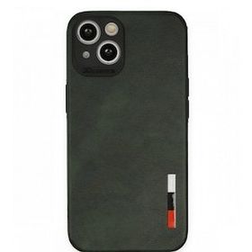 Tazador iPhone 13 Loop Deri Silikon Yeşil Kılıf