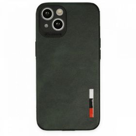 Tazador iPhone 13 Loop Deri Silikon Yeşil Kılıf