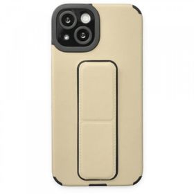 Tazador iPhone 13 Mega Standlı Silikon Gold Kılıf