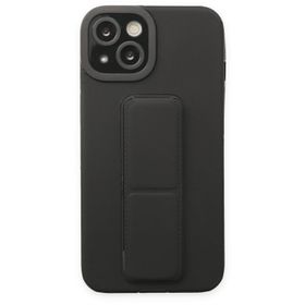 Tazador iPhone 13 Mega Standlı Silikon Siyah Kılıf