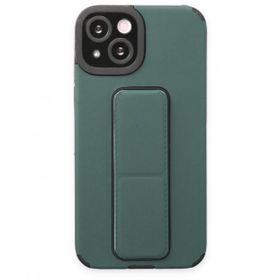 Tazador iPhone 13 Mega Standlı Silikon Yeşil Kılıf