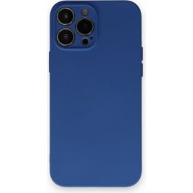 Tazador iPhone 13 Pro Nano İçi Kadife Lacivert Silikon Kılıf