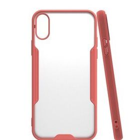 Tazador iPhone X Platin Pembe Silikon Kılıf