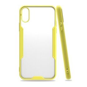 Tazador iPhone X Platin Sarı Silikon Kılıf