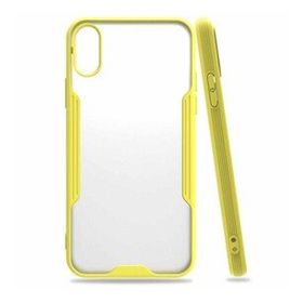 Tazador iPhone X Platin Sarı Silikon Kılıf