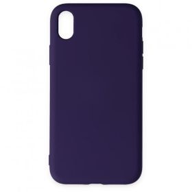 Tazador iPhone XR Nano İçi Kadife Mor Silikon Kılıf