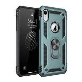 Tazador iPhone XR Sofya Yüzüklü Yeşil Silikon Kapak Kılıf