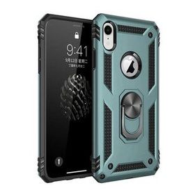 Tazador iPhone XR Sofya Yüzüklü Yeşil Silikon Kapak Kılıf