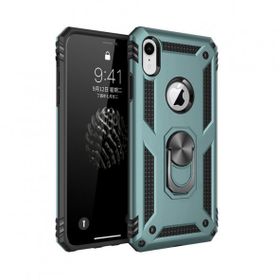 Tazador iPhone XR Sofya Yüzüklü Yeşil Silikon Kapak Kılıf
