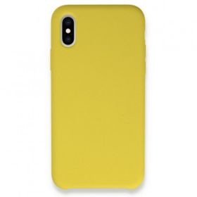 Tazador iPhone XS Max Lansman Legant Sarı Silikon Kılıf