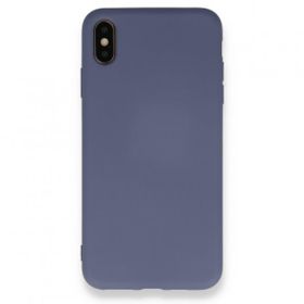 Tazador iPhone XS Max Nano İçi Kadife Gri Silikon Kılıf