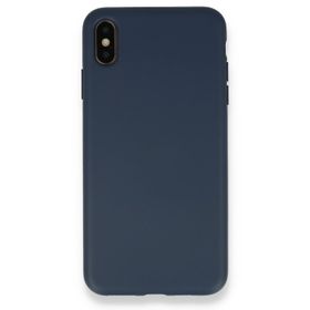 Tazador iPhone XS Max Nano İçi Kadife Lacivert Silikon Kılıf