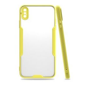 Tazador iPhone XS Max Platin Sarı Silikon Kılıf