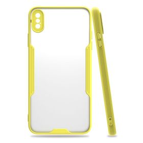 Tazador iPhone XS Max Platin Sarı Silikon Kılıf