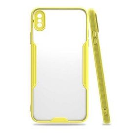 Tazador iPhone XS Max Platin Sarı Silikon Kılıf