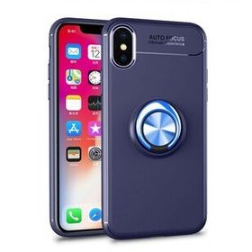 Tazador iPhone Xs Max Range Yüzüklü Mavi Silikon Kılıf
