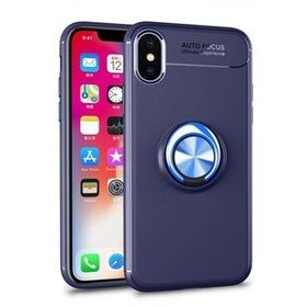 Tazador iPhone Xs Max Range Yüzüklü Mavi Silikon Kılıf