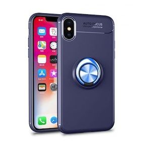 Tazador iPhone Xs Max Range Yüzüklü Mavi Silikon Kılıf