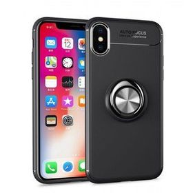 Tazador iPhone Xs Max Range Yüzüklü Siyah Silikon Kılıf