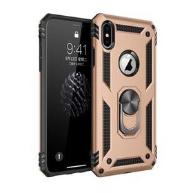 Tazador iPhone XS Max Sofya Yüzüklü Gold Silikon Kapak Kılıf