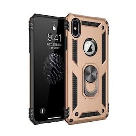 Tazador iPhone XS Max Sofya Yüzüklü Gold Silikon Kapak Kılıf