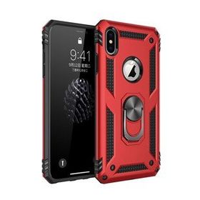 Tazador iPhone XS Max Sofya Yüzüklü Kırmızı Silikon Kapak Kılıf