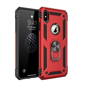 Tazador iPhone XS Max Sofya Yüzüklü Kırmızı Silikon Kapak Kılıf
