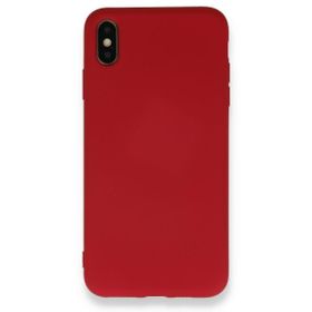 Tazador iPhone XS Nano İçi Kadife Kırmızı Silikon Kılıf