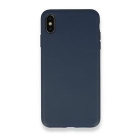 Tazador iPhone XS Nano İçi Kadife Lacivert Silikon Kılıf