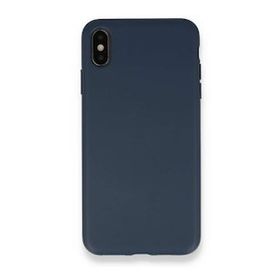 Tazador iPhone XS Nano İçi Kadife Lacivert Silikon Kılıf