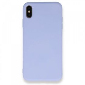 Tazador iPhone XS Nano İçi Kadife Lila Silikon Kılıf