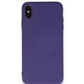 Tazador iPhone XS Nano İçi Kadife Mor Silikon Kılıf