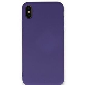 Tazador iPhone XS Nano İçi Kadife Mor Silikon Kılıf